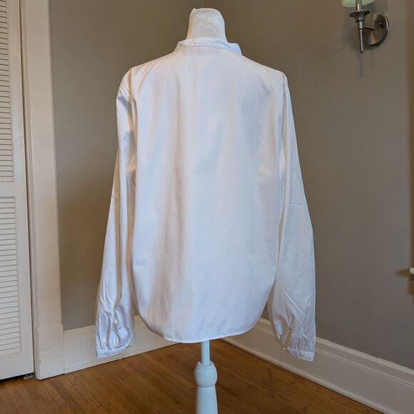 Polo by Ralph Lauren White Dress Shirt Blouson Sleeve Office Quiet Luxury 10 - Picture 4 of 9